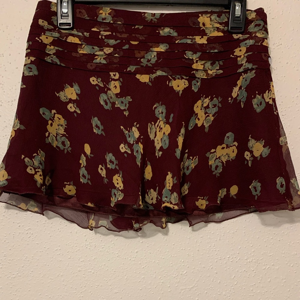 Hollister California Floral Mini Skirt Juniors